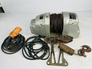 【No642】リョービ RYOBI WI-130N ワイヤー5mm×40m 130Kg ウィンチ 100V 中古