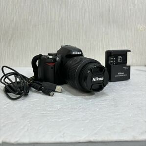 [k2882]1円スタート！Nikon D60 ニコン デジタル一眼レフカメラ バッテリーチャージャー付 AF-S NIKKOR 18-55m 1:3.5-5.6の画像1
