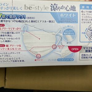 新品 白元アース 涼やか心地 小顔に魅せる プリーツマスク 3箱60枚の画像3