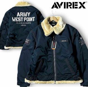 AVIREX アビレックス パディング B-3 ジャケット ネイビー 【XL】WEST POINT ミリタリー フライトジャケット