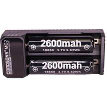 18650 リチウムイオン充電池 充電器 バッテリー PSE 保護回路 懐中電灯 ヘッドライト 電池2本 ＋ 充電器 02_画像2