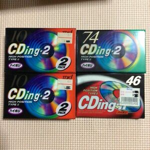 TDK CDing2 10 2パックx2.46.74 ハイポジション カセットテープ6本セット【未開封新品】■■