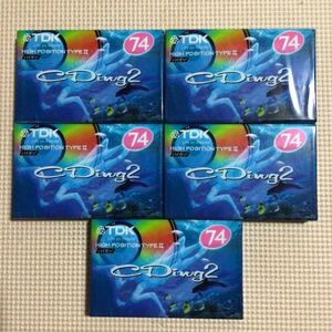 TDK CDing2 74 ハイポジション カセットテープ5本セット【未開封新品】■■