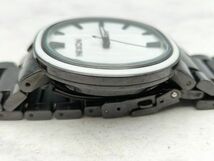 C35 1円~ 稼働品 ニクソン NIXON キャピタル THE CAPITAL POWER TO THE PEOPLE クオーツ 腕時計 3針 ステンレス ブラック×ホワイト メンズ_画像5