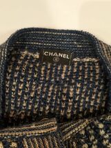 B27 1円～ 中古品 シャネル CHANEL ニット チュニック カーディガン ネイビー シルク コットン カシミア レディース_画像5