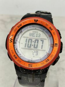 C19 1円～ 稼働品 カシオ CASIO プロトレック PRO TREK PRG 330 タフソーラー 腕時計 オレンジカラー デジタル ステンレス メンズ