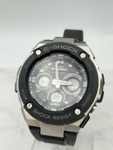 C69 1円～ 稼動品 カシオ CASIO G-SHOCK G-ショック GST-W300 アナデジ タフソーラー 腕時計 黒 ブラック ステンレス ラバーバルト_画像1