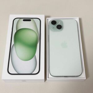 【フィルム・ケース付】iPhone 15 128GB Green ほぼ未使用