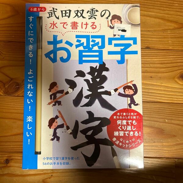 武田双雲の水で書けるお習字 漢字