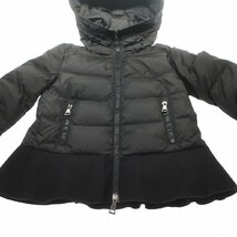 1円スタート MONCLER モンクレール NESEA ネセア ダウンジャケット アウター 防寒着 ワッペン ナイロン レディース ブラック 黒 サイズ0_画像4