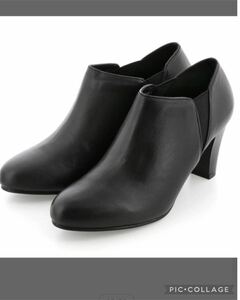 * free shipping * new goods *[ original leather ]ALPHA CUBIC black smooth side-gore bootie | Alpha Cubic (ALPHA CUBIC)