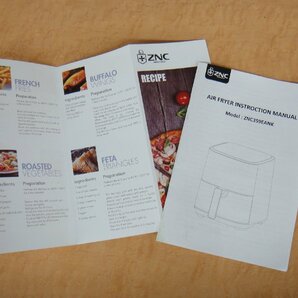 63401K 未使用品 ZNC AIR FRYER エアーフライヤー ZNC359EANK 米国仕様 120V/60Hz 英語表記 ノンフライヤーの画像4