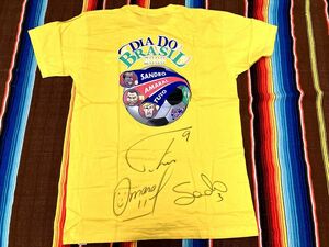 ◇FC東京　未使用　デッドストック　Tシャツ　L　サイン入り　SANDRO AMARAL TUTO　DIA DO BRAZIL 2000◇検 サッカーJリーグ ユニフォーム