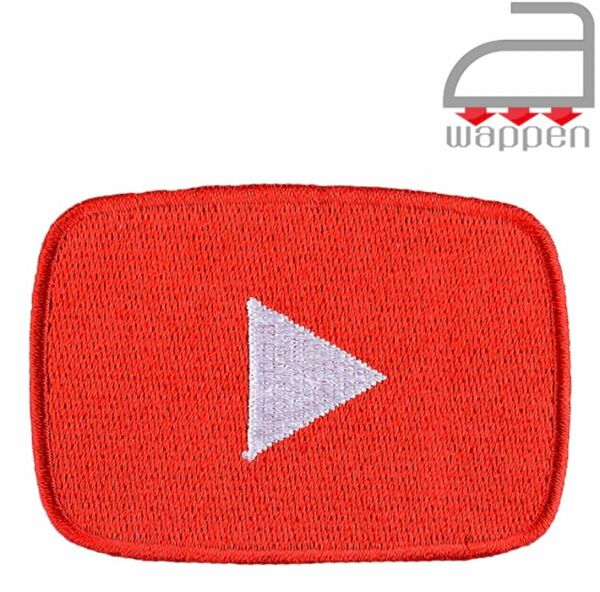 【新品未使用】YouTubeロゴマーク　ワッペン　アップリケ　ユーチューブ　ユーチューバー