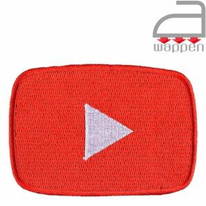 【新品未使用】YouTubeロゴマーク　ワッペン　アップリケ　ユーチューブ　ユーチューバー