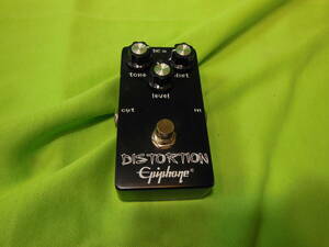 w240301-006A7 Distortion Epiphone エフェクター 通電確認済 ディストーション 小型 バンド ライフ 練習