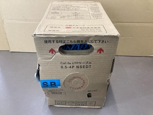 007◇未使用品◇日本製線 LANケーブル Cat5e UTP 0.5×4P NSEDT 保管品 ブルー色