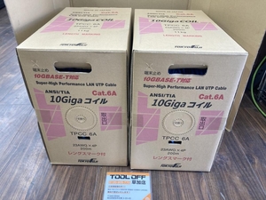 006□未使用品・即決価格□東京富士 LANケーブル Cat6A　TPCC　6A　4P×23AWG 200M　薄青　2箱セット 同梱不可