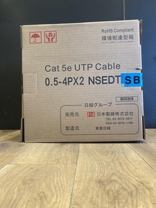 019■未使用品・即決価格■日本製線 LANケーブル Cat5e 0.5-4PX2 条長300　ブルー