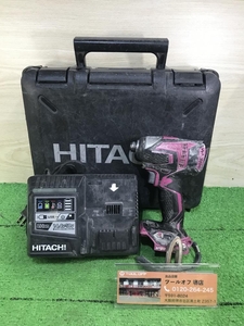 011◎ジャンク品◎日立 コードレスインパクトドライバ ※本体＋充電器 WH18DDL2 ※軸ブレあり 切替部分不調 通電回転OK