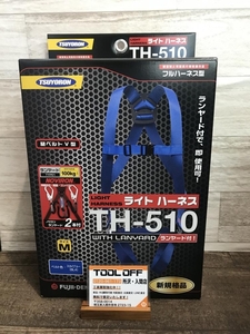 009▼未使用品・即決価格▼藤井電工 ライトハーネス TH-510-2NV93SV-OT-BL4-M-2R23 Mサイズ 伸縮2丁掛けランヤード付き