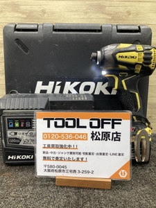 013♪ジャンク品♪ハイコーキ HiKOKI コードレスインパクトドライバ WH18DDL2 本体+バッテリー+充電器 ※異音