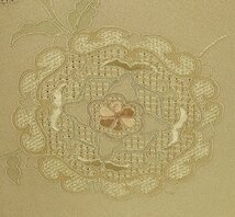 訪問着 袷 正絹 辛子色 総刺繍 正倉院文様 鳳凰 唐花 華文 18号 Lサイズ ki29083 新品 ほうもんぎ レディース フォーマル 送料込み_画像6