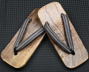  man. yukata .*. geta * stone chip striped pattern nose .26cm MY2349 [ new goods ]