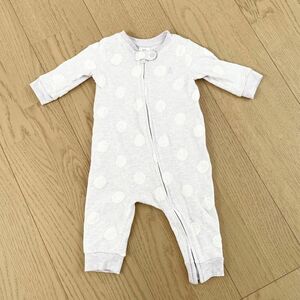 babyGAP ベビーギャップ　水玉　パープル　ロンパース