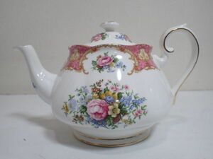 豊F833/8Js☆美品 ROYAL ALBERT Lady Carlyle ロイヤルアルバート レディーカーライル ティーポット 洋食器 西洋陶磁 花柄 フラワー☆