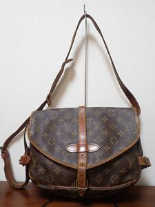 豊G297/8J自☆LOUIS VUITTON ルイヴィトン ソミュールMM ショルダーバッグ M40710 モノグラム キャンバス ブラウン☆