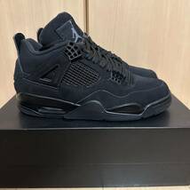 1円スタート Nike Air Jordan 4 black cat US8 26cm ナイキ エアマックス ジョーダン ブラックキャット 1 5 10 4 7_画像2