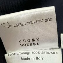 １円 SAINT LAURENT サンローラン シェアードミンク＆ミンク ロングコート 裏地 SETA SILK 100％ ネイビー系_画像9