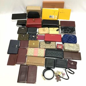 1円 CARTIER カルティエ ヴィトン セリーヌ コーチ プラダ ブルガリ 他 財布 ポーチ ストラップ 等大量セット 二つ折り財布