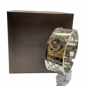 １円 GUCCI グッチ QZ YA112501/112 トワール ラウンド ブラウン文字盤 レディース腕時計 腕時計