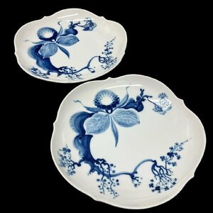 ★Meissen マイセン Meissen ブルーオーキッド プレート 17cm 2枚セット 皿