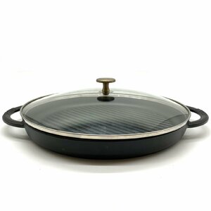 ★1円 Staub ストウブ グリルラウンド2 ハンドルズ ラウンドグリルパン ブラック