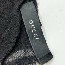 GUCCI グッチ ウール GG ブラック マフラー_画像5