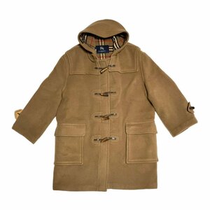 BURBERRY バーバリー ロンドン ダッフルコート フード付き ウール100% ノバチェック キャメル系 レディース サイズ50