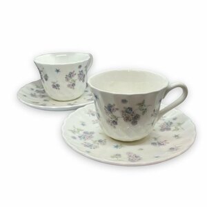 ☆1円Wedgwood ウェッジウッド エイプリルフラワー デミタス 2客 食器 ホワイト系