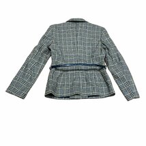 1円 SEVENTY セットアップ チェック ウール ベルト付き ジャケット スカート42_画像3