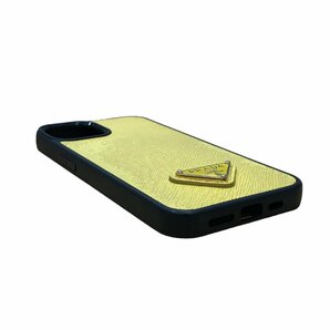 PRADA プラダ サフィアーノ スマホケース iPhone13 ケース 黄色 携帯・スマホアクセサリーの画像3