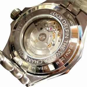 １円 エドックス デルフィン メカノ 85303-357GNM-NGN SS メンズ腕時計 自動巻きの画像6