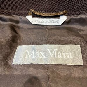1円 MAX MARA マックスマーラ テーラードジャケット ブラウン ウールの画像6