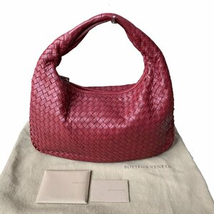 美品 BOTTEGAVENETA ボッテガヴェネタ イントレチャート ホーボーバッグ ワンショルダーバッグ ボルドー系