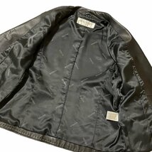 美品 BALMAIN バルマン ジャケット ステッチ ラムレザー ブラック系 レディース サイズ13 肩パッド入り_画像3