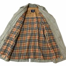 BURBERRY バーバリー トレンチコート ライナー付き ベルト付き 取り外し可 裏地ノバチェック カーキ系 コットン メンズ_画像3