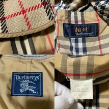 BURBERRY バーバリー ステンカラーコート ベルト付き ライナー付き 取り外し可 裏地ノバチェック カーキ系 コットン メンズ 90 165_画像10