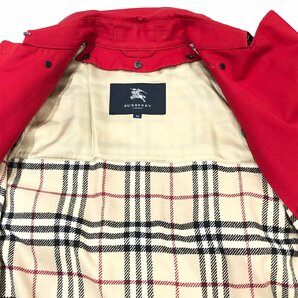 【美品】BURBERRY バーバリー レディース トレンチコート ノバチェック ウールライナー＆ベルト付き レッド系の画像6