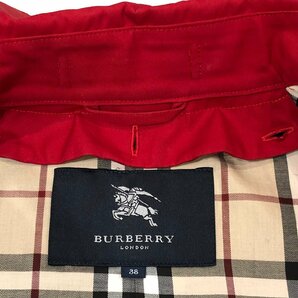 【美品】BURBERRY バーバリー レディース トレンチコート ノバチェック ウールライナー＆ベルト付き レッド系の画像9